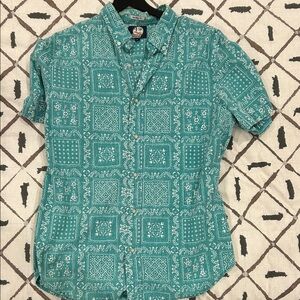 Reyn Spooner Green Patterned Men's Shirt